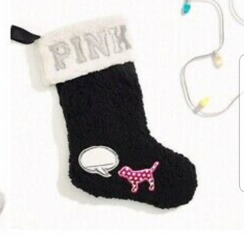 Pink Christmas stocking pink dog - Picture 1 of 2